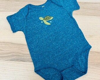 Turtle Time Illustrated Design Infant/Baby Onesie Bodysuit