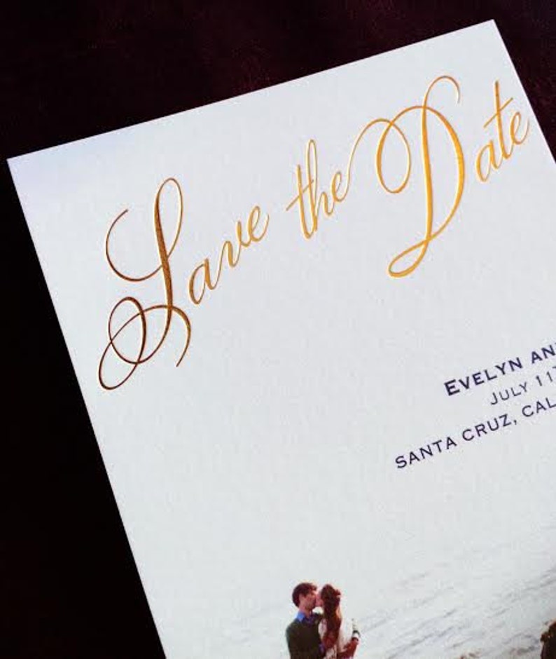 Custom Photo and Foil Pressed Announcements/Save the Date Cards/Holiday Cards image 2