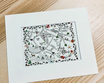 Los Altos Map Art Print