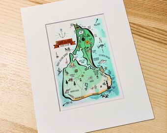 Block Island Map Print - Etsy