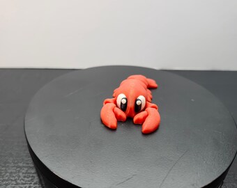 3D Printed Lobster Fidget Toy, Articulated Desk Buddy