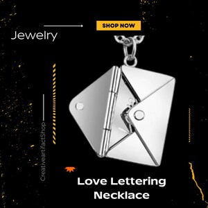 Collar con mensaje secreto, collar con mensaje oculto "Te amo", collar con carta de amor, collar con medallón, el mejor regalo para novia, mamá o esposa.