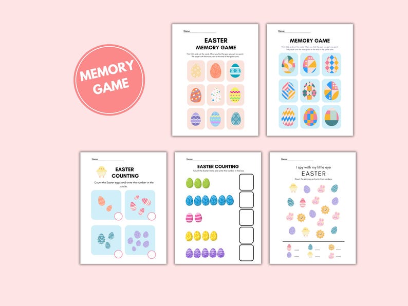 40 Printable Easter Activity Book Includes Coloring Pages, Activity ...