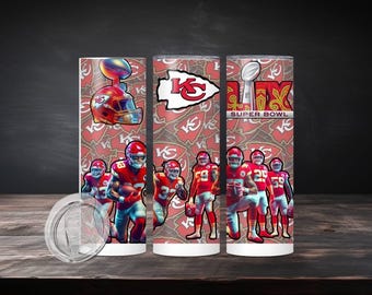 Super Bowl chief or eagles - 20 oz tumbler