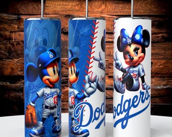 Dodger oder Cowboys oder andere Sportteams Minnie und Mickey - 20 Unzen Becher