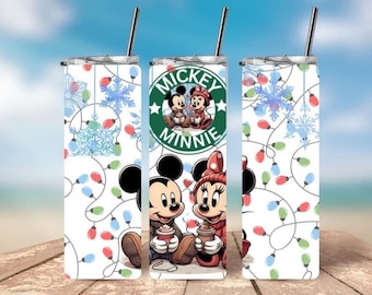 Mickey y Minnie Navidad - Vaso de 20 oz