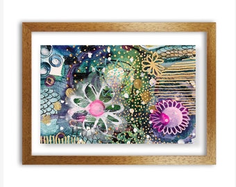 Watercolour wonderland #1  - Beautiful abstract art  painting. Painted in watercolors and inks .