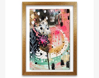 Watercolour wonderland #3- Beautiful abstract art  painting. Painted in watercolors and inks .