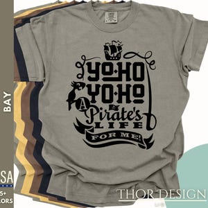 Disney Pirates Shirt Comfort Colors® | Mickey Pirate Tee | Yo Ho Yo Ho A Pirate&#39;s Life Shirt | Pirates of the Caribbean Family Shirt