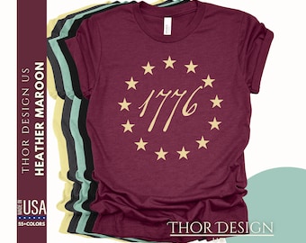 1776 Independence Shirt, Patriotic Fourth of July Tee, American History Veteran T-Shirt, American History Fourth of July Tee, USA 1776 Shirt