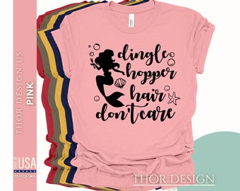 Ariel Dinglehopper Hair Don’t Care Shirt | Little Mermaid Tee | Women’s Disney World & Disneyland Group Shirt | Disney Princess Apparel