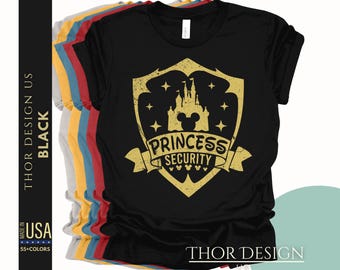 Retro Princess Security Father’s Day Shirt, Disney Princess Tee, Security Dad Shirt, Disney World Shirt, Boyfriend Gift for Vacation