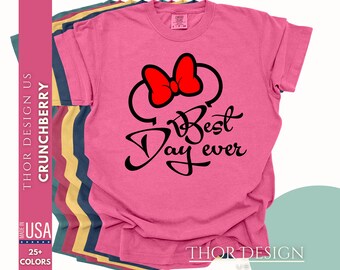 Disney Best Day Ever Comfort Colors Shirt // Retro Disneyworld Family Tee // Disneyland Vacation Shirt // Magic Kingdom Matching Shirt