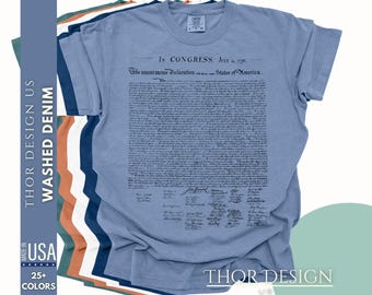 In Congress July 4th Declaration Tee, 1776 Independence Day Shirt, American History Comfort Colors 1717, Patriotic Labor Day Shirt