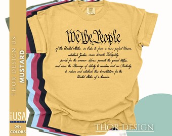 We The People Constitution Shirt, Labor Day 1776 Independence Day Tee, American History Patriotic Comfort Colors 1717, 4th of July Shirt