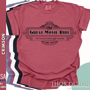 The Great Movie Ride Inspired Comfort Colors Shirt - Hollywood Studios MGM Sign Tee - Retro Disney Attraction Shirt - Theme Park Gift