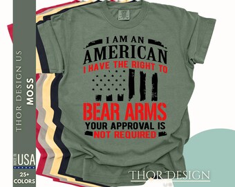 Defend Second Amendment T-Shirt - Right to Bear Arms Patriotic - Comfort Colors 1717 - USA Freedom Shirt - American 2nd Amendment Tee