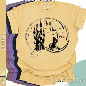 Comfort Colors Tangled Best Day Ever Shirt, Rapunzel Disney Tee, Women’s Princess Shirt, Family Matching Vacation Shirt, Park Day Tee