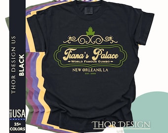 Tiana's Palace New Orleans Comfort Colors Shirt | Retro Princess and the Frog Tee | Disneyland Trip Outfit | Perfect Birthday Gift Shirt