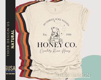 Vintage Hundred Acre Woods Honey Co. Shirt - Classic Pooh Bear Shirt - Winnie the Pooh Est. 1926 Tee - Disneyland Outfit - Retro Pooh Gift