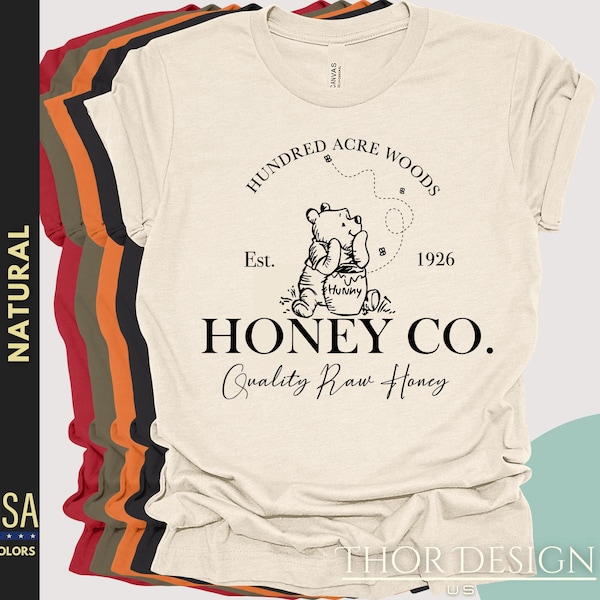 Vintage Hundred Acre Woods Honey Co. Shirt - Classic Pooh Bear Shirt - Winnie the Pooh Est. 1926 Tee - Disneyland Outfit - Retro Pooh Gift