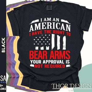 Right to Bear Arms Shirt - Defend 2nd Amendment - Comfort Colors 1717 - USA Freedom Patriotic Tee - American 2nd Amendment Shirt
