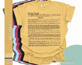 We The People Constitution Shirt, Labor Day 1776 Independence Day Tee, American History Patriotic Comfort Colors 1717, 4th of July Shirt