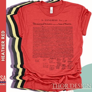 Declaration of Independence Shirt - We the People Tee - 1776 Independence Day Celebration Shirt - Patriotic American History Shirt