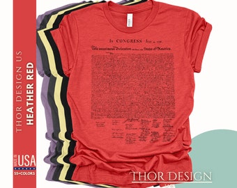 Declaration of Independence Shirt - We the People Tee - 1776 Independence Day Celebration Shirt - Patriotic American History Shirt