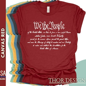 Camiseta "Nosotros, el Pueblo" - Historia de Estados Unidos - Día de la Independencia de 1776 - Camiseta patriótica del Día del Trabajo - Día de la Independencia de 1776 - Camiseta del 4 de julio