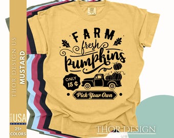 Pick Your Own Pumpkins Farm Fresh Truck Only 15 Shirt Autumn Fall Cozy Harvest Graphic Tee Comfort Colors 1717 Vintage Farmhouse Top