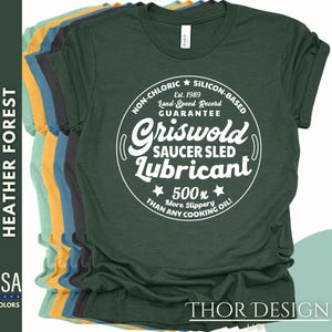 Griswold Saucer Sled Tee - Funny Christmas Shirt - Holiday Graphic Tee - Clark Griswold Family Vacation Shirt - Matching Holiday Humor Tees
