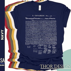 Declaration of Independence Shirt We the People Motivational Tee 1776 Independence Day Shirt American History Patriotic Fourth of July Shirt