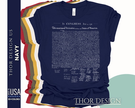 Declaration of Independence Shirt We the People Motivational Tee 1776 Independence Day Shirt American History Patriotic Fourth of July Shirt