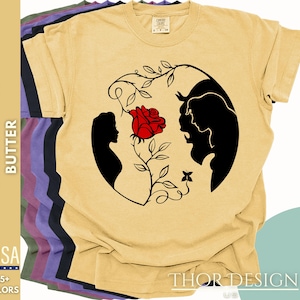 Disney Märchen so alt wie die Zeit Shirt - Disney Belle Die Schöne und das Biest Komfort Farben T-Shirt - Prinzessin Shirt - Märchenbuch Liebhaber Geschenk