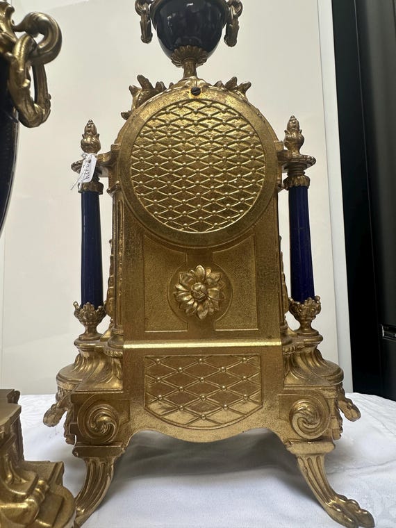 Lancini Italian Bronze Mantel Clock - Mechanical F. Hermle With