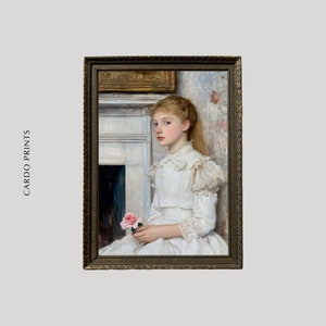 Victorian Painting / Vintage Portrait Woman Girls Room Decor / Vintage Portrait Painting Woman / Wall Decor Digital Print Download
