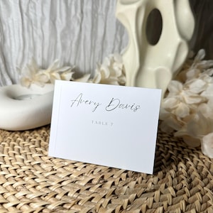 Wedding embossed place name cards elegant place card