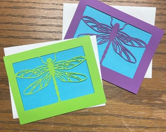 Dragonfly Die-Cut Blank Greeting Card