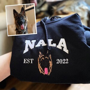 Personalized Embroidered Pet Shirt | Pet Photo Hoodie | Personalised Sweatshirt With Dog | Pet Memorial Gift | Sweatshirt of My Cat