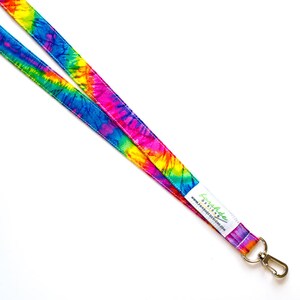 Tie Dye Lanyards Teacher Lanyard Key Lanyard Fabric Badge Holder ID Badge Holder Key Holder ID Lanyard Teacher Gift Cute Lanyard image 6