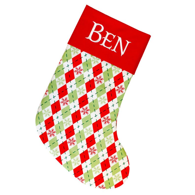 Christmas Stockings for Him, Christmas Stocking for Men, Xmas Stocking, Personalized Christmas Stocking Forshee Designs image 2