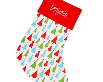 Personalized Christmas Stocking  | Embroidery Available |  Fabrics