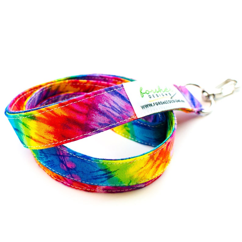 Tie Dye Lanyards Teacher Lanyard Key Lanyard Fabric Badge Holder ID Badge Holder Key Holder ID Lanyard Teacher Gift Cute Lanyard image 7