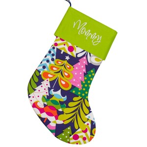 Personalized Christmas Stocking Blue Stocking Large Stocking | Navy Blue Stocking | CS by Forshee Designs