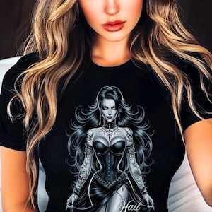 Camiseta gótica Lilith / Camiseta Lilith / Camiseta gótica Lilith / Top Flora Lilith / Ropa Lilith / Camiseta de mujer / Regalo gótico / Regalo para ella