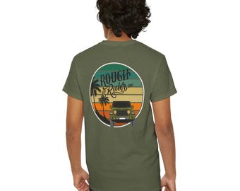Rough Rider T-shirt, Cowboy Graphic T-shirt, Western-tröja, Unisex bomullstopp, Vintage Rodeo-kläder