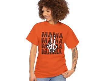 Spooky MAMA T-shirt, Unisex Tee, Halloween Shirt, Scary Mom Top, Creepy Graphic Tee, Horror Movie Fan Gift