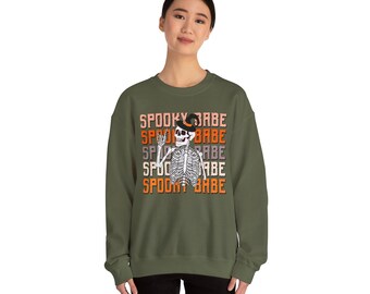 不気味なベイブのスウェットシャツ - 心地よいハロウィンクルーネック、軽量な秋ファッション、彼女やハロウィンパーティーに最適なギフト