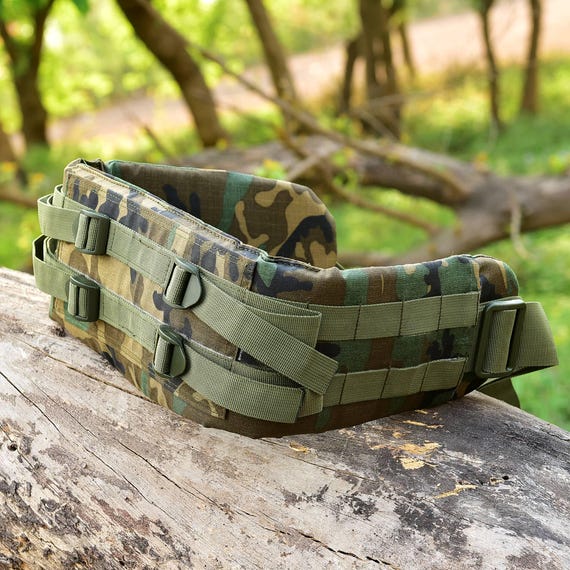 Military ALICE Rucksack Belt: 1000D Nylon, Padded Kidney Support